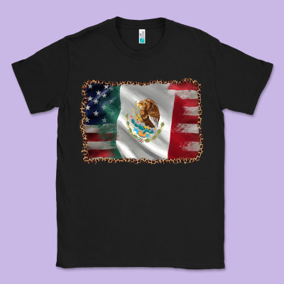 Mexico Flag And Usa Flag Classic Tee Designed By Adodesignshop