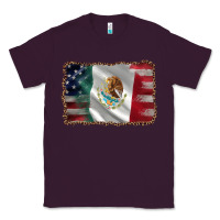 Plum mexico flag and usa flag Classic Tee - AdoDesignShop