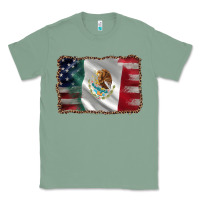 Sage mexico flag and usa flag Classic Tee - AdoDesignShop