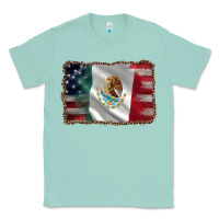 Seafoam mexico flag and usa flag Classic Tee - AdoDesignShop