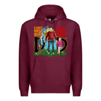 Burgundy a sons first hero a daughters first love Premium Hoodie - JahusDesignShop