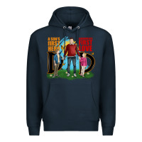 Navy a sons first hero a daughters first love Premium Hoodie - JahusDesignShop