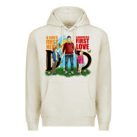 Oatmeal Heather a sons first hero a daughters first love Premium Hoodie - JahusDesignShop