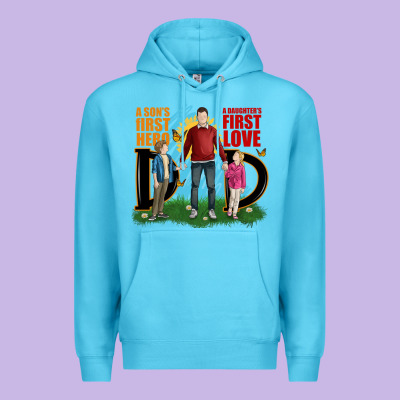 A Sons First Hero A Daughters First Love Premium Hoodie Designed By Jahusdesignshop