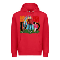 Red a sons first hero a daughters first love Premium Hoodie - JahusDesignShop
