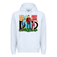 White a sons first hero a daughters first love Premium Hoodie - JahusDesignShop