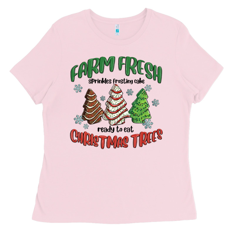 Farm Fresh Christmas Trees Ladies Tee by MaliasSmallBusiness | Teevron