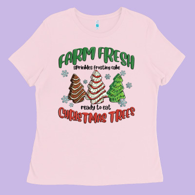 Ladies Tee farm fresh christmas trees