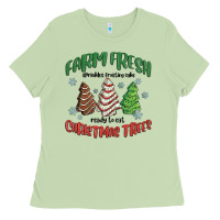 Matcha farm fresh christmas trees Ladies Tee - MaliasSmallBusiness