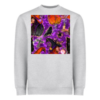 Heather Grey halloween witch seamless pattern Heavyweight Sweatshirt - BundleAndBundleShop