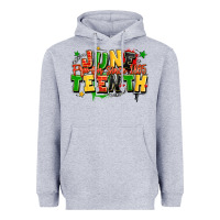 Heather Grey juneteenth free ish since 1865 Heavyweight Hoodie - LillyAllenDesigns