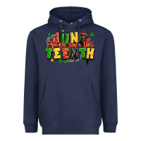 Navy juneteenth free ish since 1865 Heavyweight Hoodie - LillyAllenDesigns