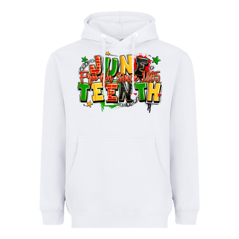 Juneteenth Free Ish Since 1865 Heavyweight Hoodie by LillyAllenDesigns | Teevron