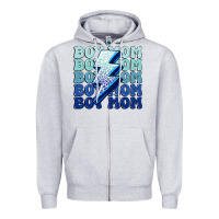 Heather Grey boy mom Zipper Hoodie - MaliasSmallBusiness