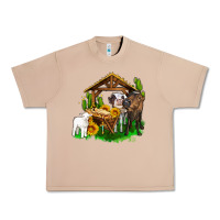 Burro jesus holy night cows and sunflowers Urban Heavy Tee - AdoDesignShop