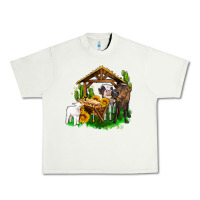 Pistachio jesus holy night cows and sunflowers Urban Heavy Tee - AdoDesignShop
