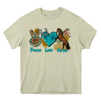 Mossy peace love horses tbw Heavy Core Tee - texasbilliewilder
