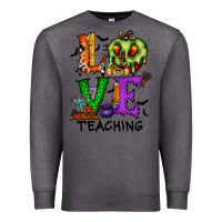 Charcoal Heather love taching halloween Premium Sweatshirt - RacoonDesign