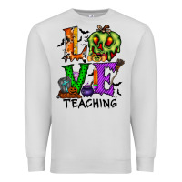 Dove Grey love taching halloween Premium Sweatshirt - RacoonDesign