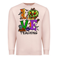 Pale Pink love taching halloween Premium Sweatshirt - RacoonDesign