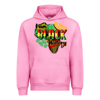 Fuchsia Pink i am black history Urban Hoodie - CowGirlArtShop