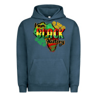 Pigment Midnight Navy i am black history Urban Hoodie - CowGirlArtShop