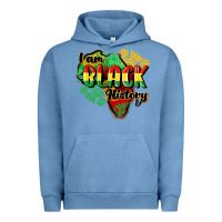 Pigment Pebble Blue i am black history Urban Hoodie - CowGirlArtShop
