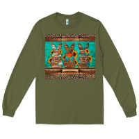 Army Green western easter bunnies Long Sleeve Tee - Jasminsmagicworld