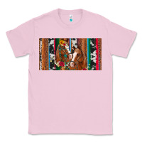 Bubblegum Pink western horses gemstone horse cowhide leopard floral background licens Classic Tee - Artiststas
