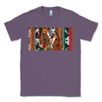Lavender western horses gemstone horse cowhide leopard floral background licens Classic Tee - Artiststas