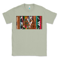 Matcha western horses gemstone horse cowhide leopard floral background licens Classic Tee - Artiststas