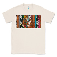 Natural western horses gemstone horse cowhide leopard floral background licens Classic Tee - Artiststas