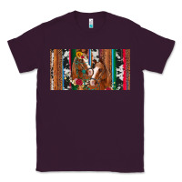 Plum western horses gemstone horse cowhide leopard floral background licens Classic Tee - Artiststas