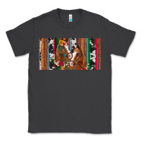 Smoke western horses gemstone horse cowhide leopard floral background licens Classic Tee - Artiststas