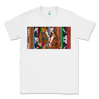White western horses gemstone horse cowhide leopard floral background licens Classic Tee - Artiststas
