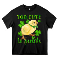 Black Too Cute To Pinch Chick Heavy Core Tee - RanaPortraitStore