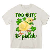 Cream Too Cute To Pinch Chick Heavy Core Tee - RanaPortraitStore