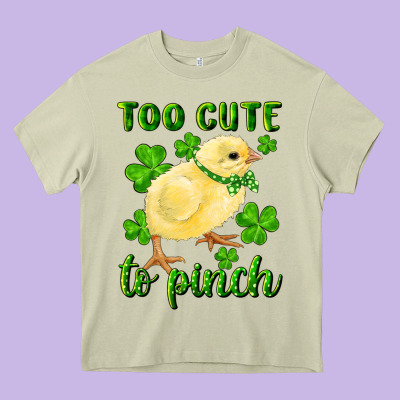 Heavy Core Tee Too Cute To Pinch Chick