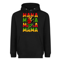 Black mama lightning bolt juneteenth Heavyweight Hoodie - LillyAllenDesigns