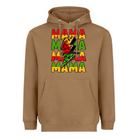 Toasted Coconut mama lightning bolt juneteenth Heavyweight Hoodie - LillyAllenDesigns