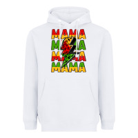 White mama lightning bolt juneteenth Heavyweight Hoodie - LillyAllenDesigns