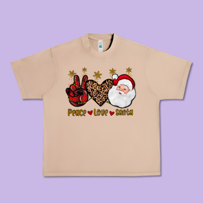Peace Love Santa Urban Heavy Tee Designed By Jahusdesignshop