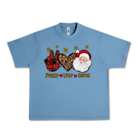 Pebble Blue peace love santa Urban Heavy Tee - JahusDesignShop