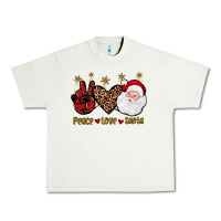 Pistachio peace love santa Urban Heavy Tee - JahusDesignShop