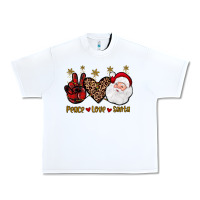 White peace love santa Urban Heavy Tee - JahusDesignShop