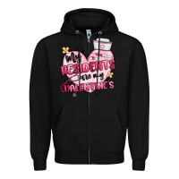 Black my residents are my valentines Zipper Hoodie - MaliasSmallBusiness