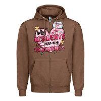 Chestnut my residents are my valentines Zipper Hoodie - MaliasSmallBusiness