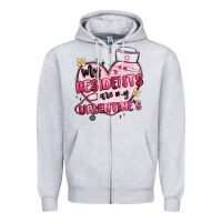 Heather Grey my residents are my valentines Zipper Hoodie - MaliasSmallBusiness