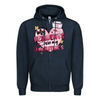 Navy my residents are my valentines Zipper Hoodie - MaliasSmallBusiness