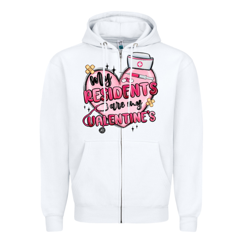 My Residents Are My Valentines Zipper Hoodie by MaliasSmallBusiness | Teevron